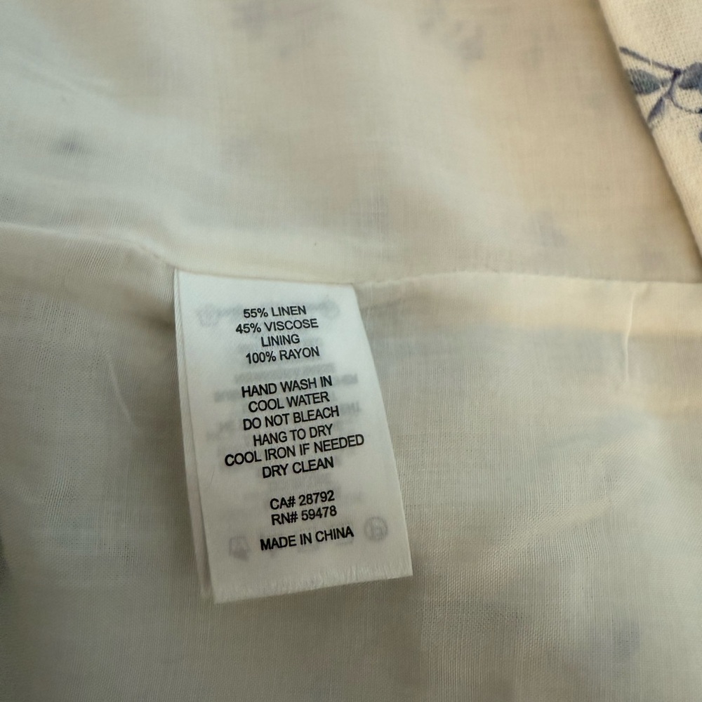 🆕 House Of Harlow 1960 Linen Size S Dress Smocked Bodice Front Slit Beachy - Picture 8 of 9